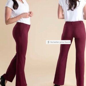 Betabrand Bootcut Burgundy Dress Pant Medium Long